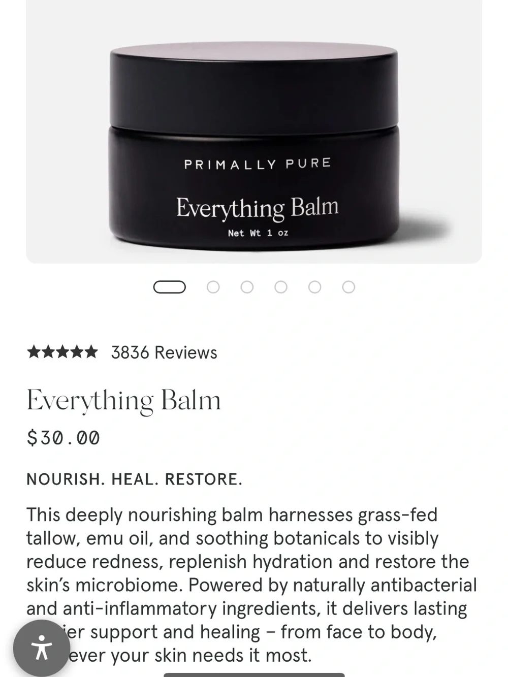 Primally Pure Everything Balm 1oz.